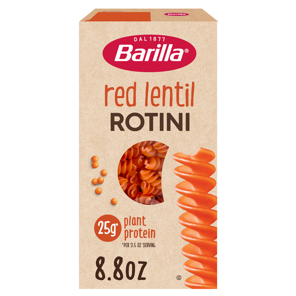 Dry Pasta Barilla Red Lentil Rotini Pasta - Vegan, Gluten Free, Non GMO & Kosher - Plant Based hero