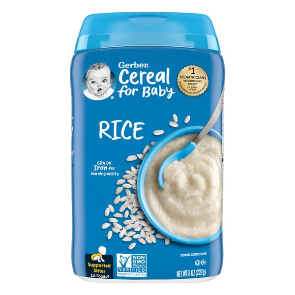 Baby Food & Formula Gerber Baby Cereal Rice Canister hero