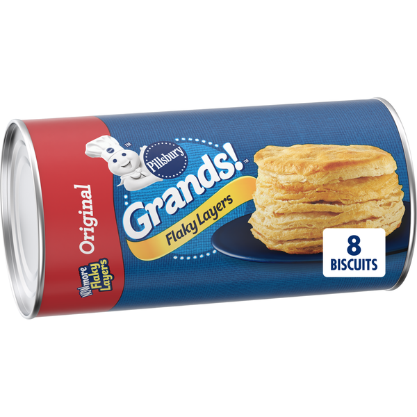 Doughs, Gelatins & Bake Mixes Pillsbury Grands! Flaky Layers, Original Biscuit Dough hero