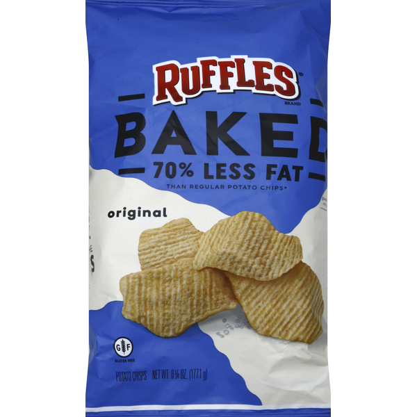 Chips & Pretzels Ruffles Baked Potato Crisps, Original hero