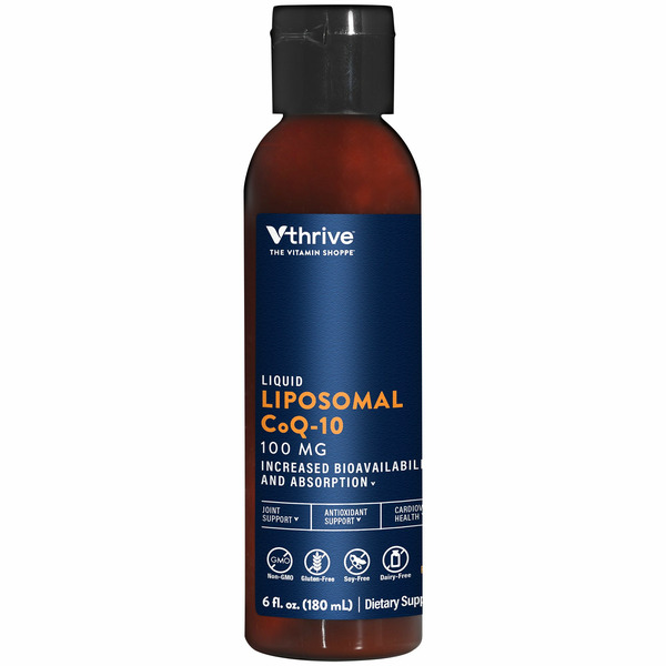 Antioxidants Vthrive The Vitamin Shoppe Liposomal CoQ10 Liquid Citrus hero