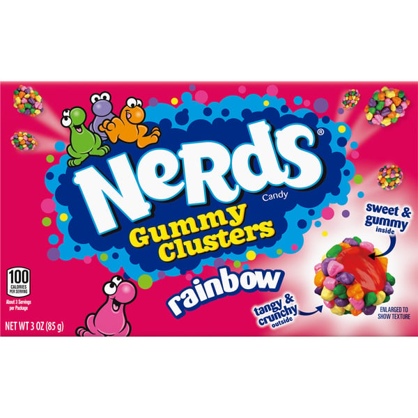 Candy, Chocolate & Gum NERDS Candy, Gummy Clusters, Rainbow hero