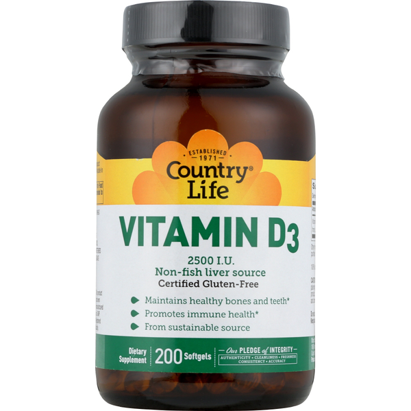 Vitamins & Minerals Country Life Vitamin D3 hero