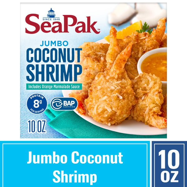 Frozen Meat & Seafood SeaPak Jumbo Coconut Shrimp with Orange Marmalade, Easy to Bake, Frozen hero