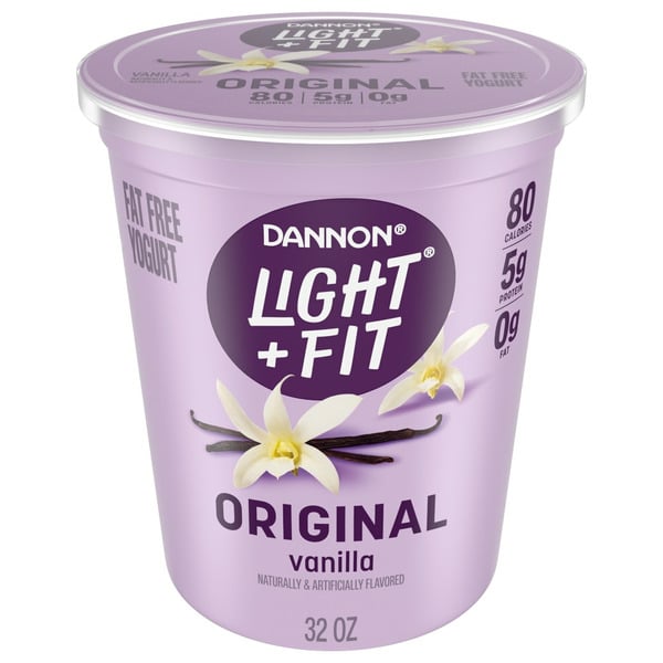 Yogurt/Kefir Dannon Light + Fit Vanilla Gluten Free, Fat Free Yogurt hero