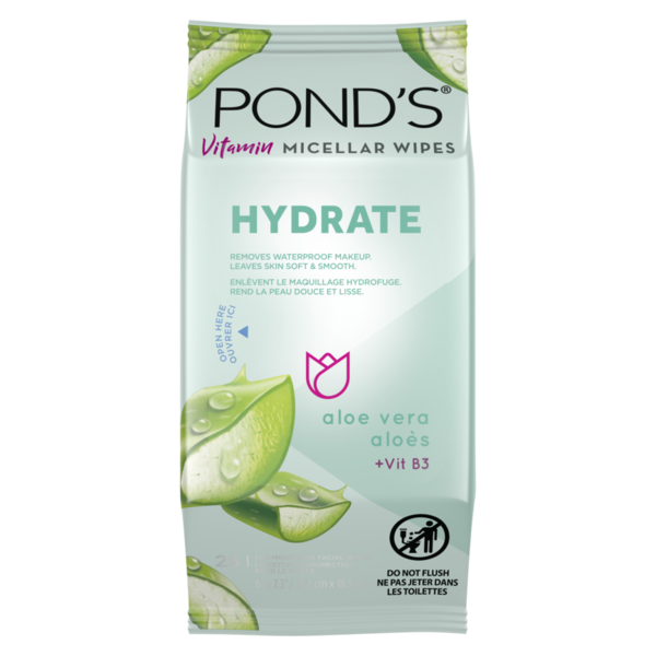 Beauty POND’S Vitamin Micellar Wipes Hydrate Aloe Vera hero