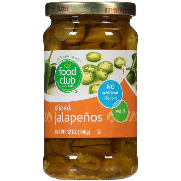 Canned & Jarred Vegetables Food Club Mild Sliced Jalapenos hero