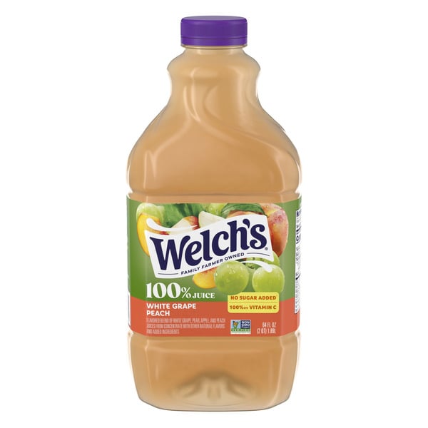 Juice & Nectars Welch's 100% Juice White Grape Peach hero