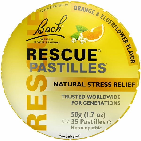 Energy & Stress Support Rescue Pastilles, Orange & Elderflower Flavor hero