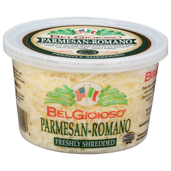 Packaged Cheese BelGioioso Cheese, Parmesan-Romano, Freshly Shredded hero