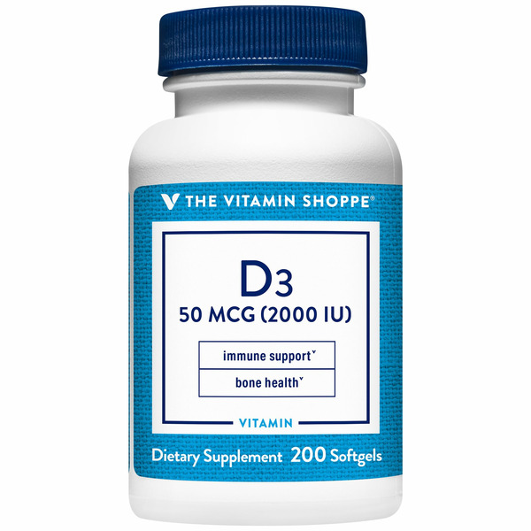 Vitamin D The Vitamin Shoppe Vitamin, D3, 50 Mcg, Softgels hero