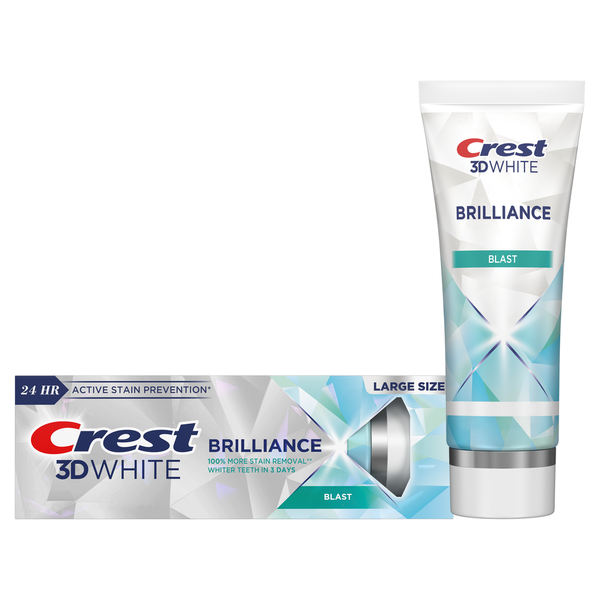 Crest 3D White Brilliance Blast Teeth Whitening Toothpaste hero