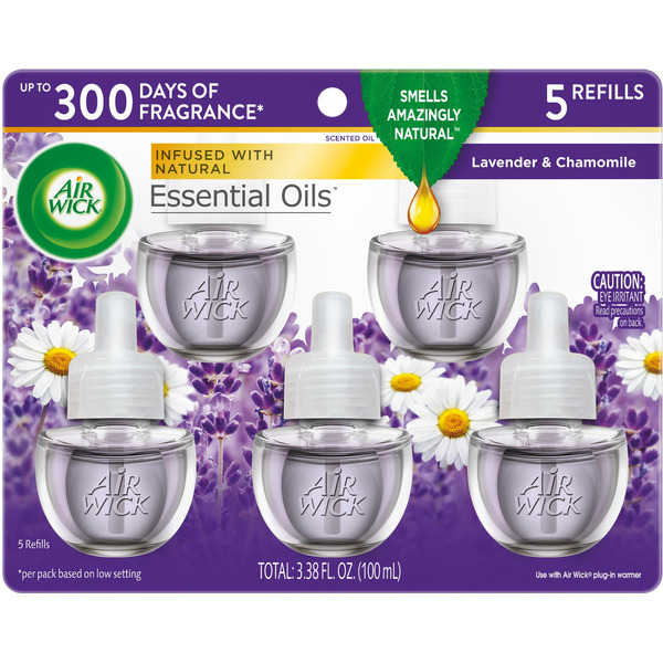 Air Fresheners & Candles Air Wick® Plug in Scented Oil Refill, 5ct, Lavender and Chamomile hero