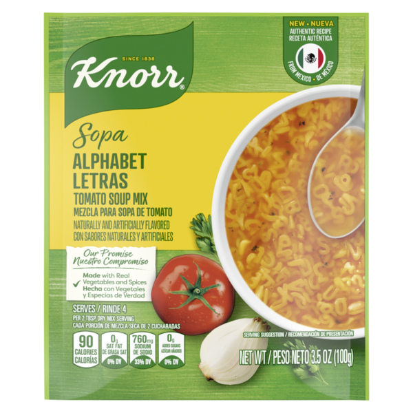 Soup, Broth & Bouillon Knorr Sopa/Pasta Soup Mix Tomato Based Alphabet Pasta hero