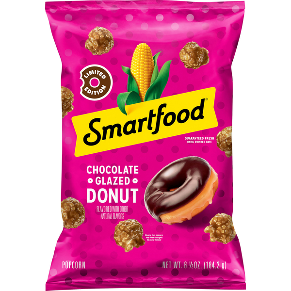 Breakfast Bakery Smartfood Popcorn Chocolate Glazed Donut hero