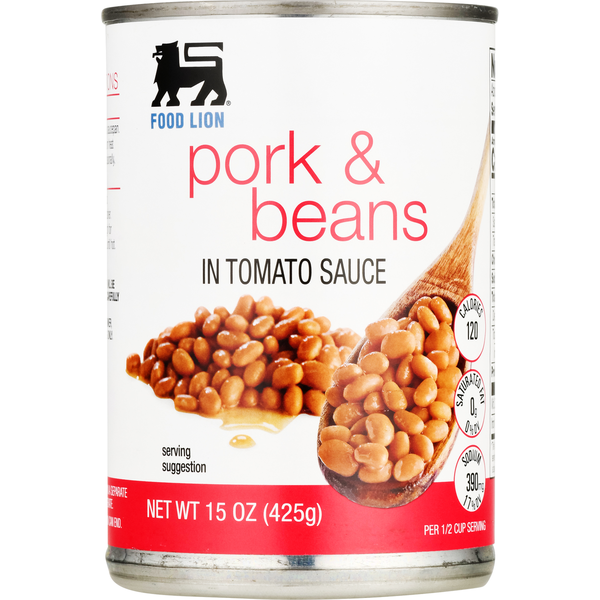 Canned Meals & Beans Food Lion Pork & Beans in Tomato Sauce hero