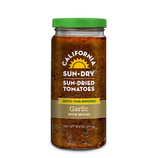 Canned & Jarred Vegetables California Sun Dry Sun-Dried Tomatoes, Garlic hero