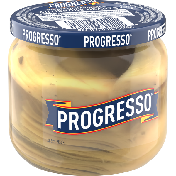 Canned & Jarred Vegetables Progresso Artichoke Hearts, Imported & Marinated hero