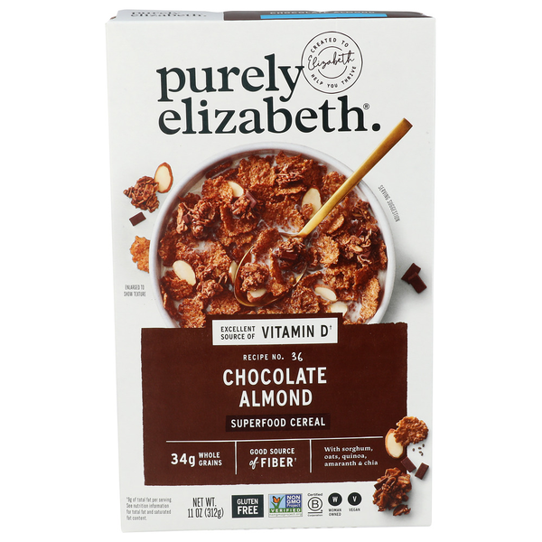 Purely Elizabeth Cereal  Chocolate Almond hero