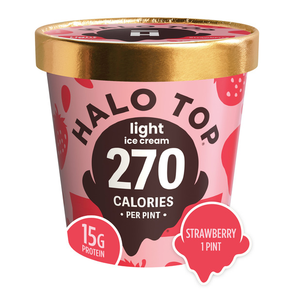 Ice Cream & Ice Halo Top Strawberry hero