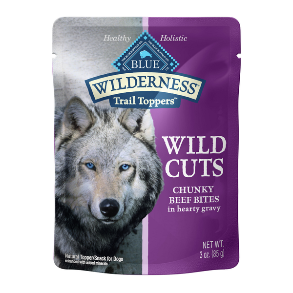 Dog Food & Care Blue Buffalo Wilderness Trail Toppers Wild Cuts High Protein Natural Wet Dog Food Pouch, Beef hero