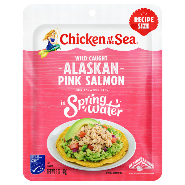 Canned Meat & Seafood Chicken of the Sea Pink Salmon, Alaskan, Wild Caught, Skinless & Boneless, Recipe Size hero