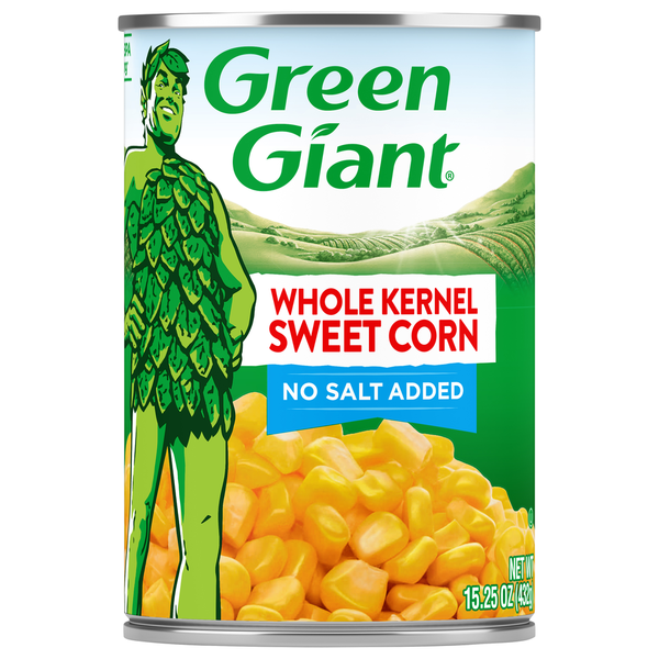 Packaged Vegetables & Fruits Green Giant Sweet Corn, No Salt Added, Whole Kernel hero