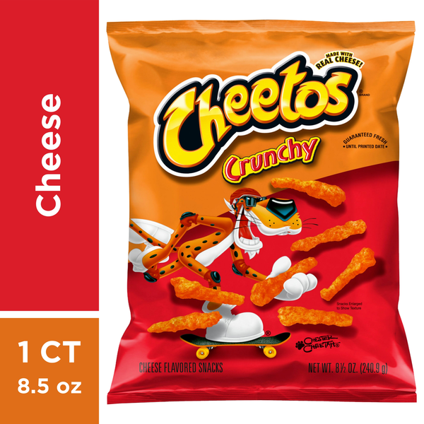 Potato Chips,Tortilla & Pretzels Cheetos Crunchy Cheese Flavored Snacks hero