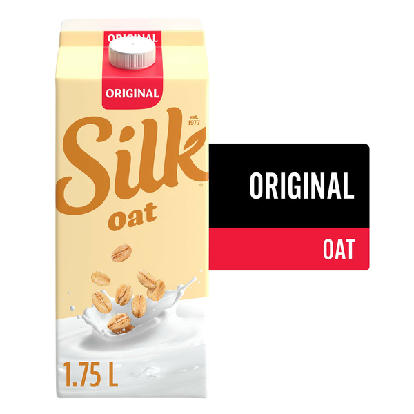 Alternative Milk & Cream Silk Dairy Free Plant Based Oat Milk Alternative, Original, Plain hero