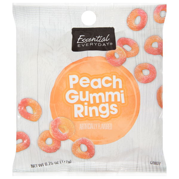 Candy & Chocolate Essential Everyday Candy, Peach Gummi Rings hero