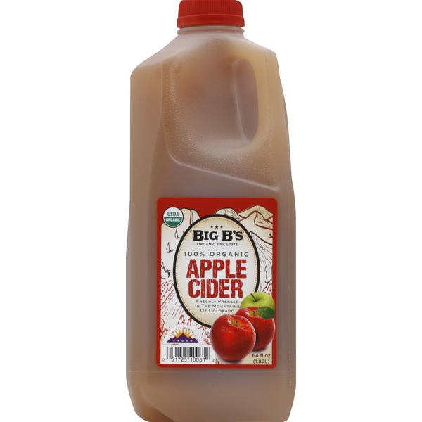 Refrigerated Big B's Apple Cider, 100% Organic hero