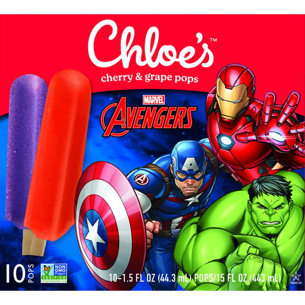 Ice Cream & Ice Chloe's Avengers Cherry & Grape Variety Pops hero