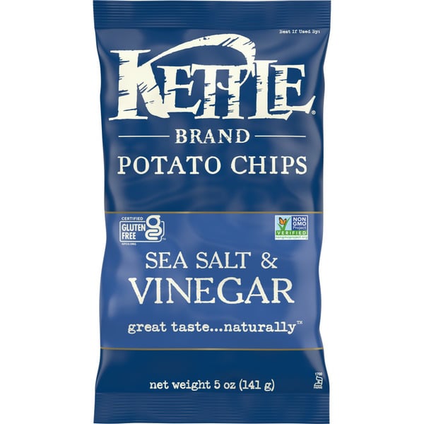 Potato Chips,Tortilla & Pretzels Kettle Chips Sea Salt & Vinegar Kettle Potato Chips hero