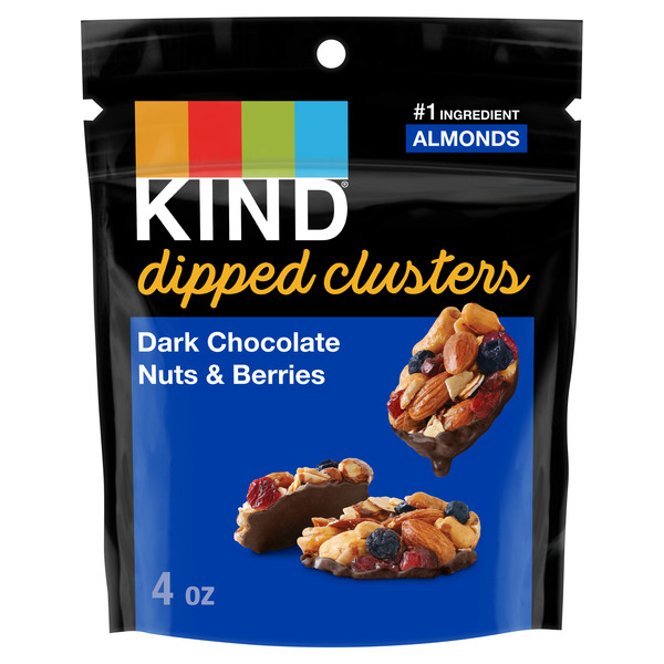 Trail Mix & Snack Mix KIND Dipped Clusters Dark Chocolate Nuts & Berries hero