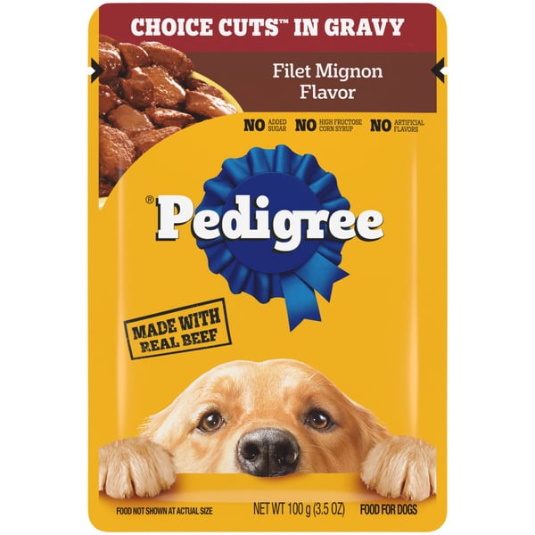 Dog Food Pedigree Choice Cuts In Gravy Adult Soft Wet Dog Food, Filet Mignon Flavor hero