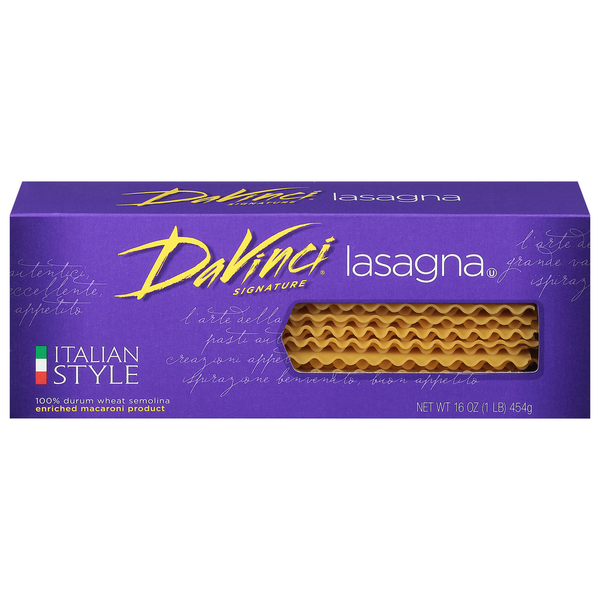 Dry Pasta DaVinci Lasagna, Italian Style hero