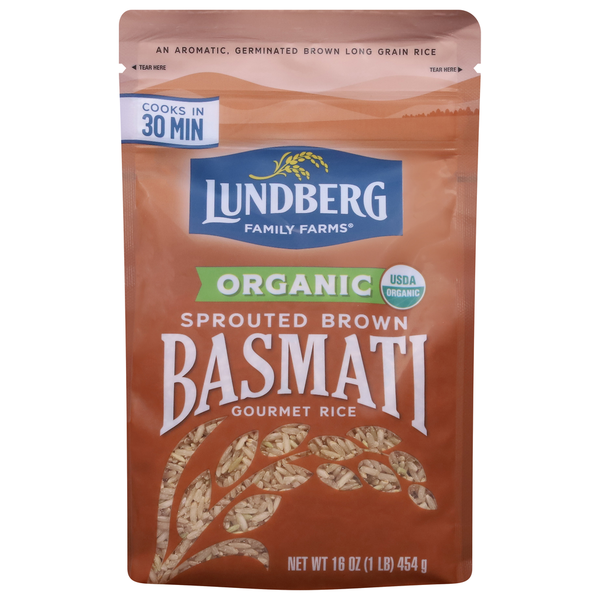 Grains, Rice & Dried Goods Lundberg Family Farms Gourmet Rice, Organic, Basmati, Sprouted Brown hero