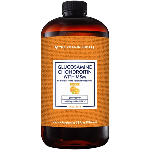 Bone & Joint Health The Vitamin Shoppe Liquid Glucosamine Chondroitin with MSM (32 Fluid Ounces) hero