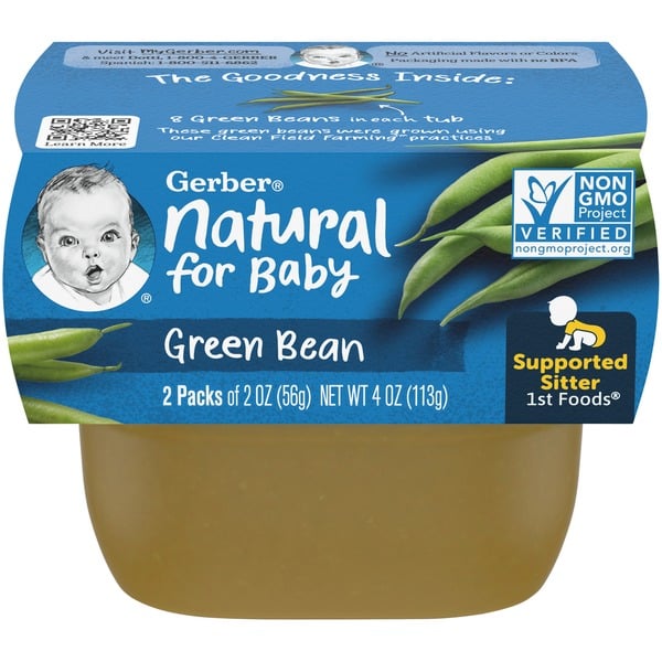 Baby Food & Formula Gerber Baby Food Green Bean Tubs hero