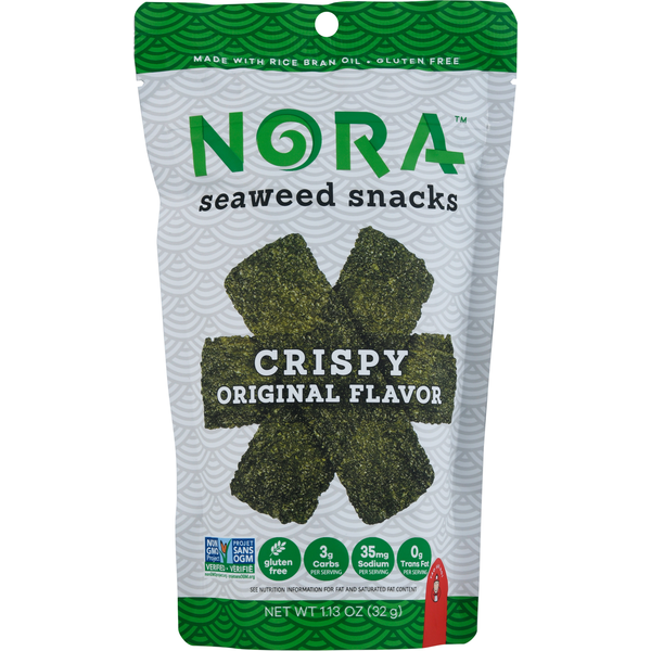 Fruit & Vegetable Snacks Nora Snacks Seaweed Snacks, Original Flavor, Crispy hero