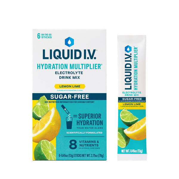 Liquid I.V. Electrolyte Drink Mix, Sugar-Free, Lemon Lime hero