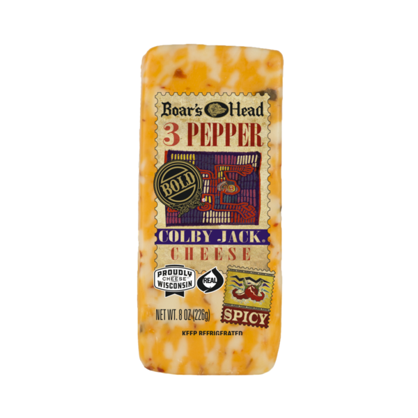 Packaged Cheese Boar's Head 3 Pepper Colby Jack Cheese hero