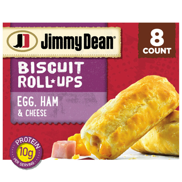 Frozen Breakfast Jimmy Dean Egg Ham & Cheese Biscuit Roll-Ups hero