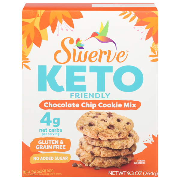 Swerve Cookie Mix, Chocolate Chip, Keto Friendly hero