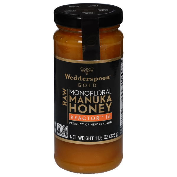 Honeys, Syrups & Nectars Wedderspoon Honey, Raw, Monofloral, Manuka, Gold hero