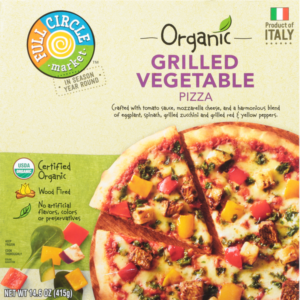 Frozen Meals Full Circle Pizza, Grilled Vegetable hero