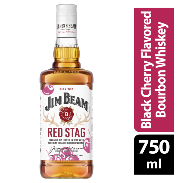 Spirits Jim Beam Red Stag Black Cherry Kentucky Straight Bourbon Whiskey hero