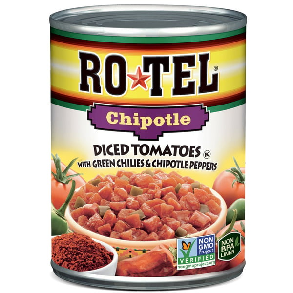 Canned & Jarred Vegetables RO*TEL Chipotle Diced Tomatoes with Green Chilies and Chipotle Peppers hero