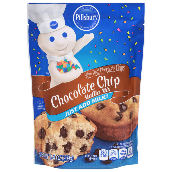 Doughs, Gelatins & Bake Mixes Pillsbury Chocolate Chip Muffin Mix hero