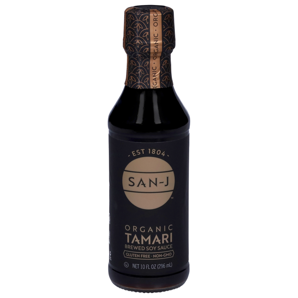 Condiments San-J Brewed Soy Sauce, Organic, Tamari hero